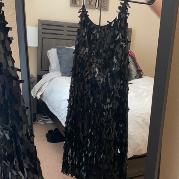 BCBG Black Sequin Cocktail Dress - Picture 2 of 6